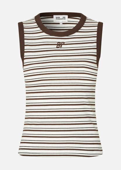 JOLEN TOP SM STRIPE BROWN