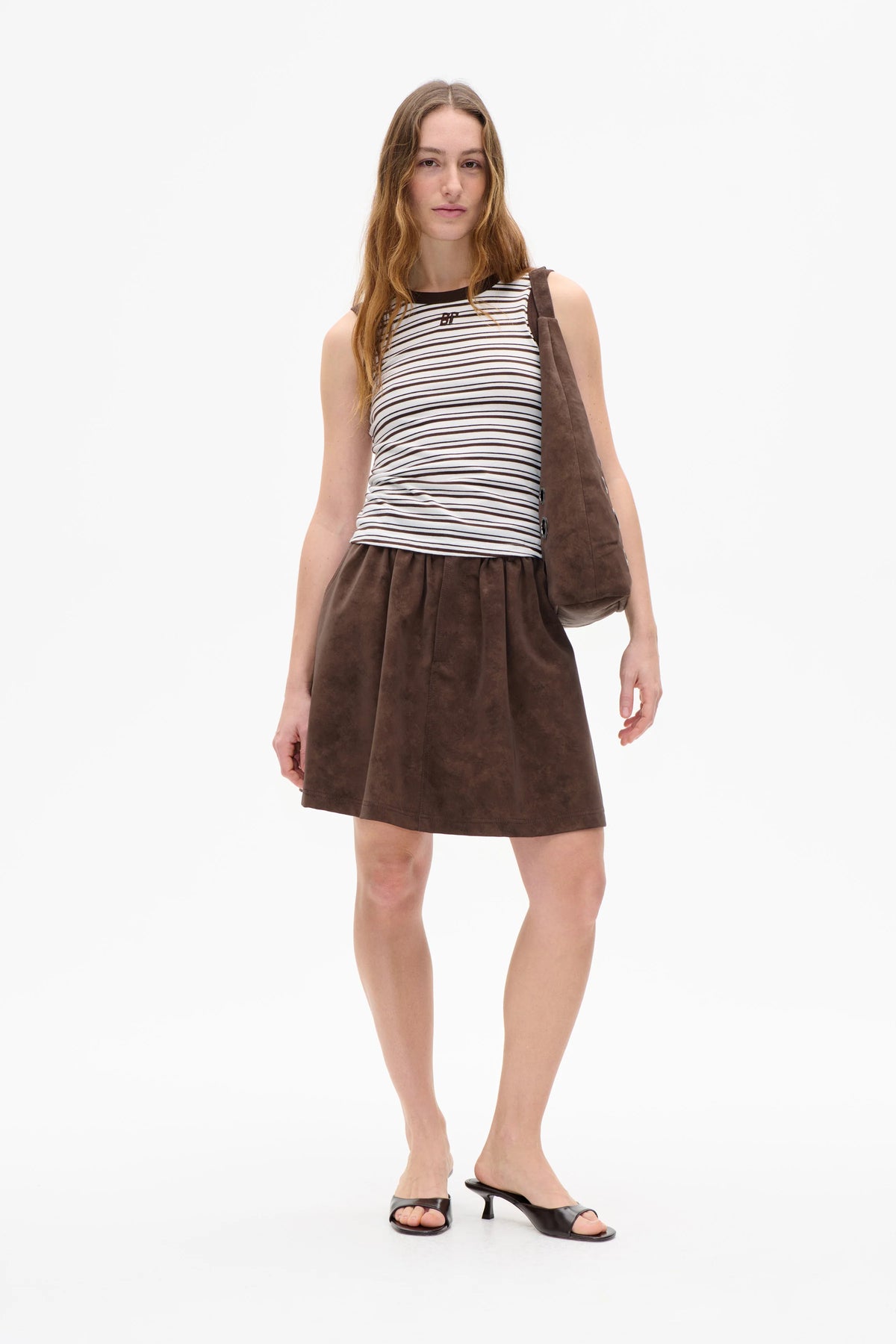 JOLEN TOP SM STRIPE BROWN