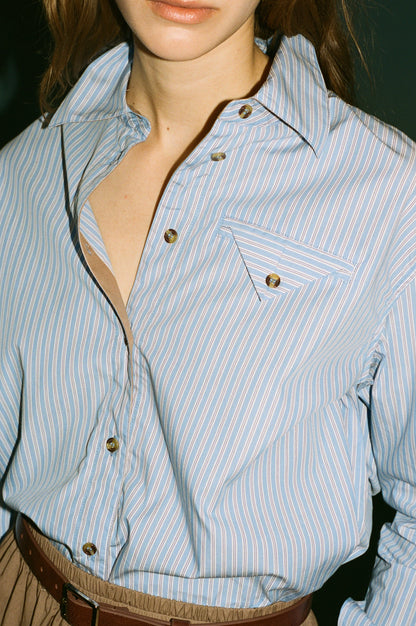 BAUM UND PFERDGARTEN - MELINDA SHIRT BLUE STRIPE