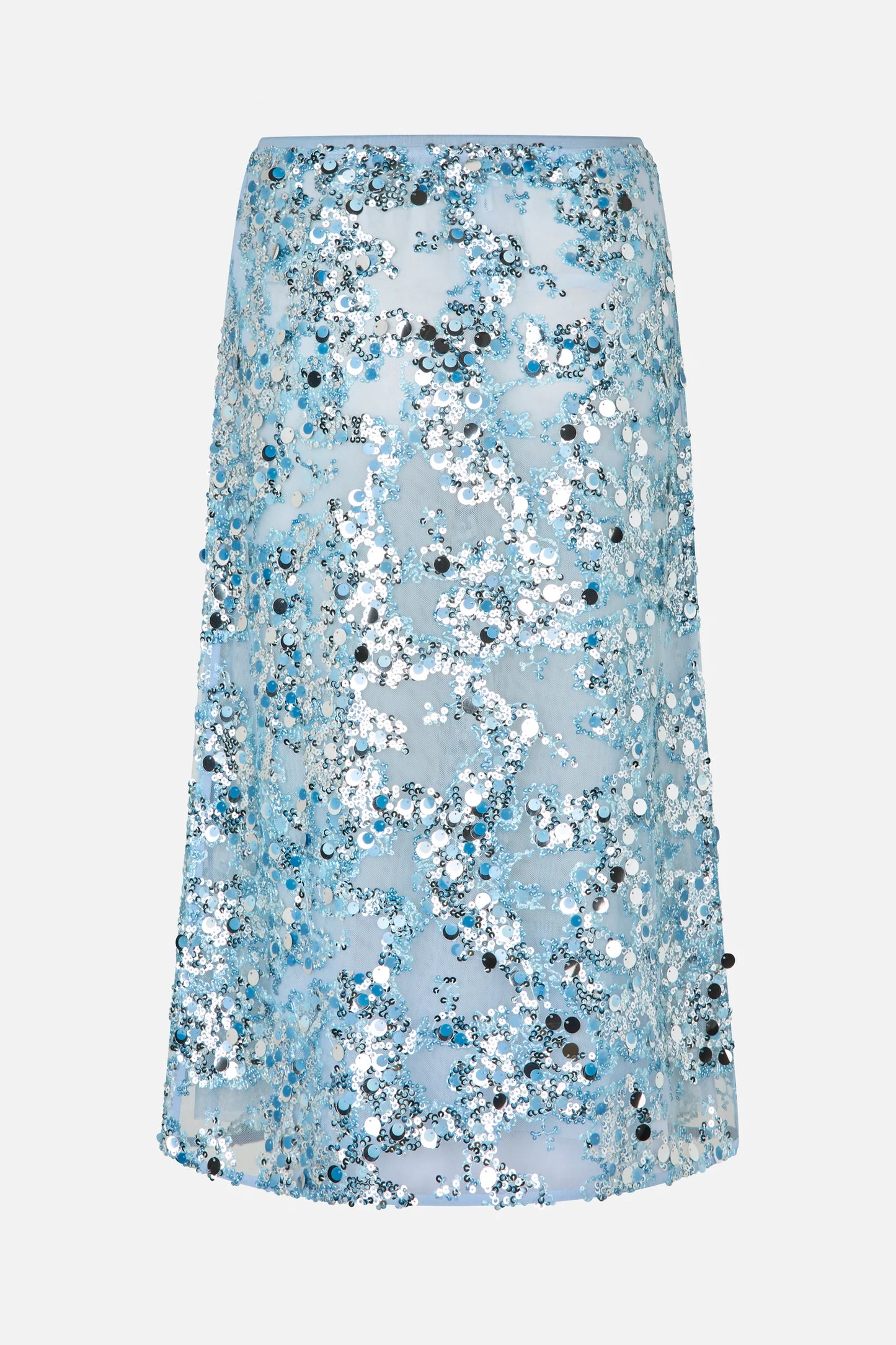SHANIA SKIRT PAILLET CIEL