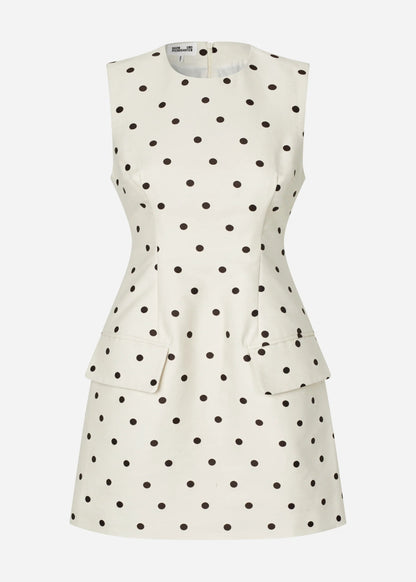 BAUM UND PFERGARTEN - AMAYAH DRESS SHORT CREME DOT
