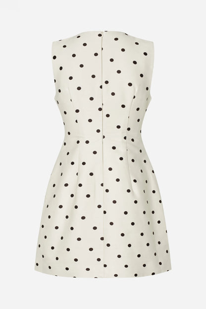BAUM UND PFERGARTEN - AMAYAH DRESS SHORT CREME DOT