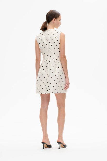 BAUM UND PFERGARTEN - AMAYAH DRESS SHORT CREME DOT