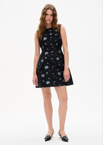 BAUM UND PFERDGARTEN - AMAYAH DRESS BLACK FLOWER