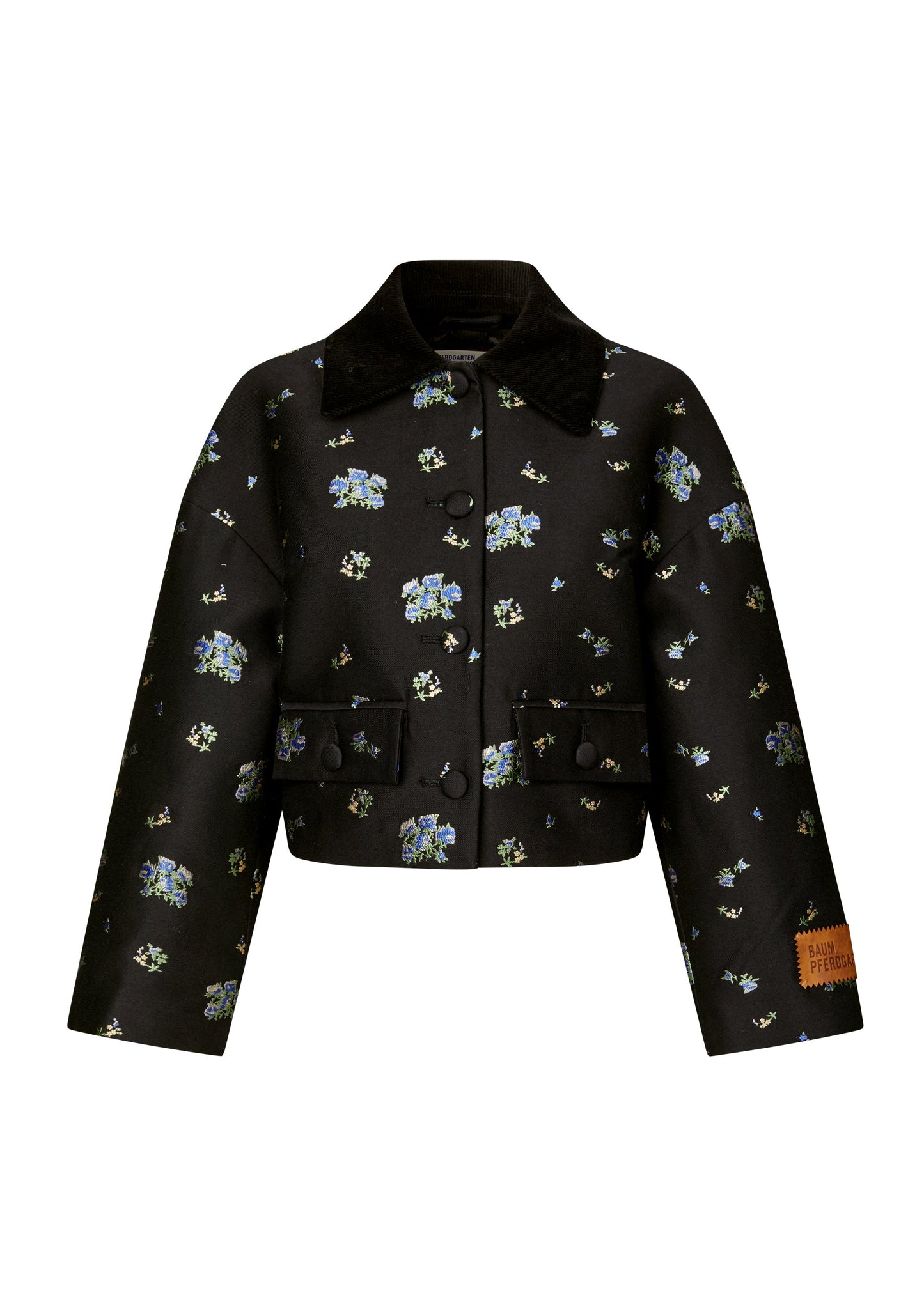 BEBETH VEST BLACK FLOWER