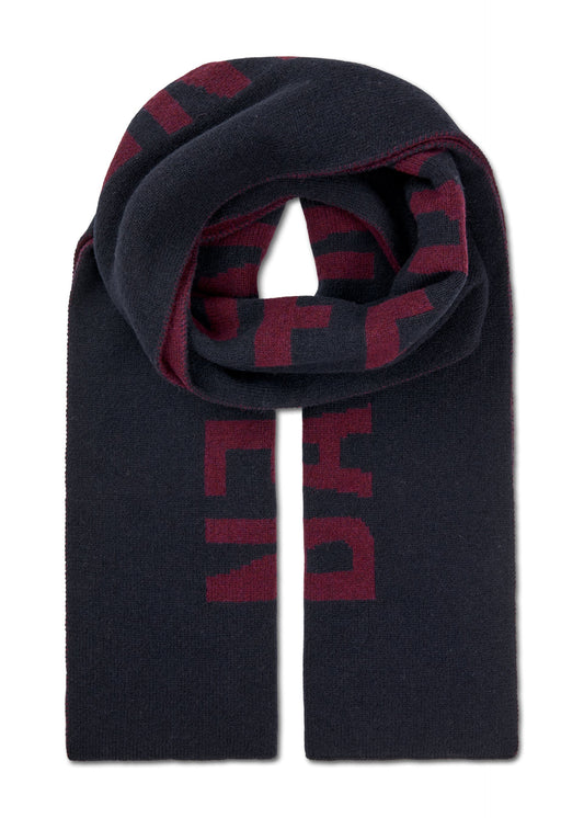 LEORA SCARF NAVY/BORDEAUX