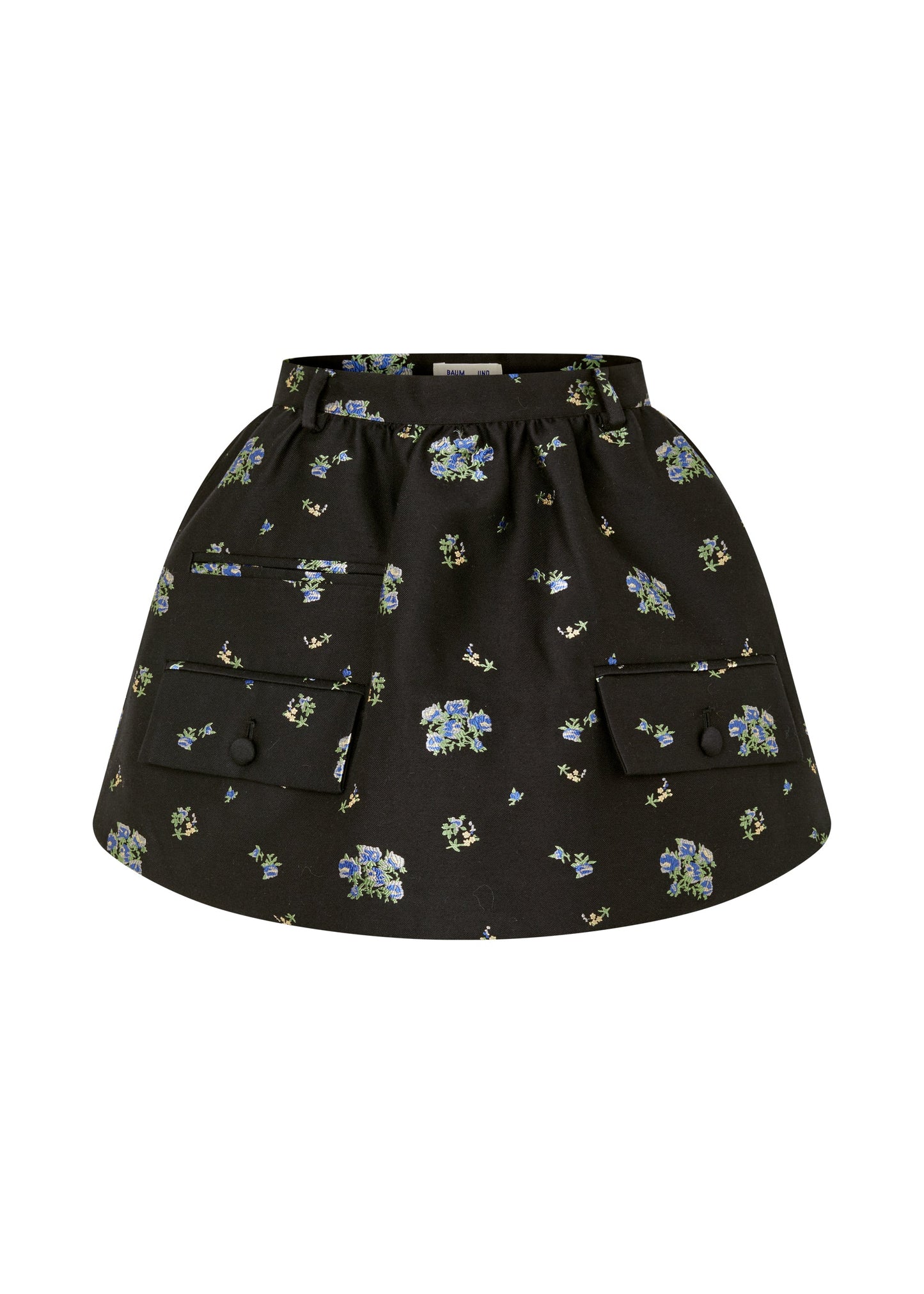 SAMAYA SKIRT MINI BLACK FLOWER