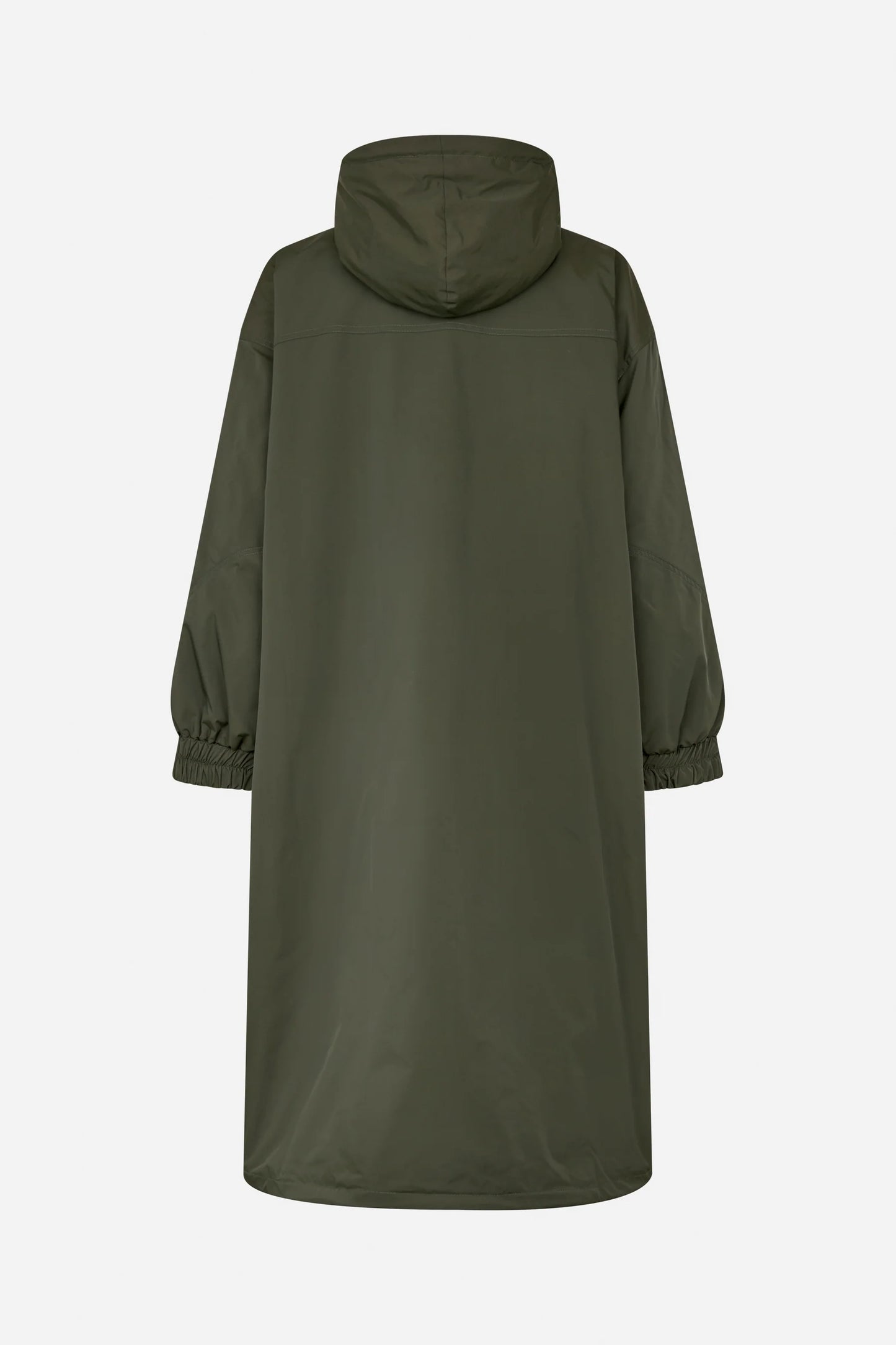 DEMI COAT LONG GREEN LEOPARD