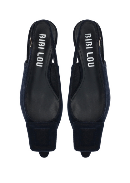 BIBI LOU - BONNIE SLINGBACK AZUL VELVET