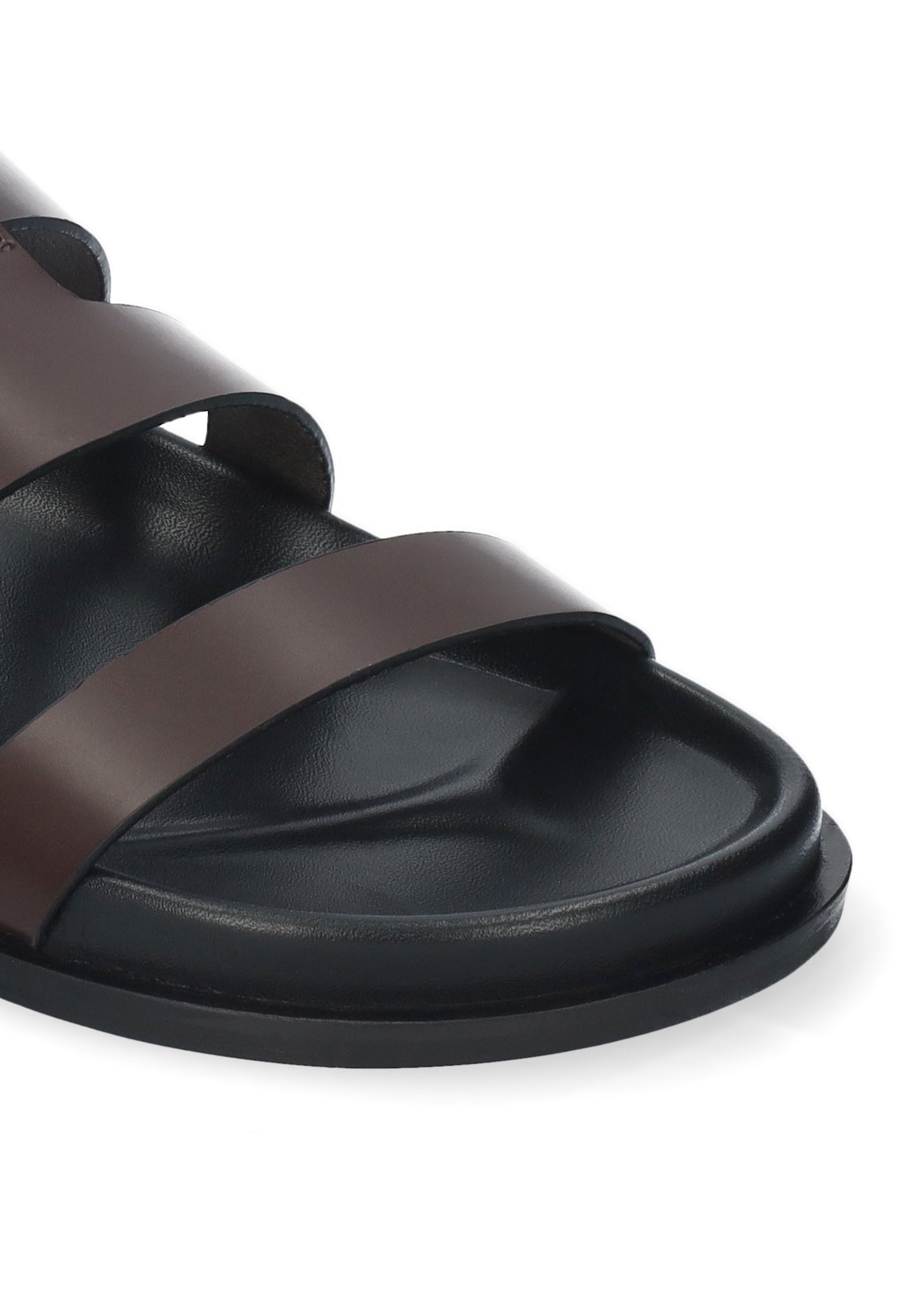 SLIPPER RIEM GESP BRUN