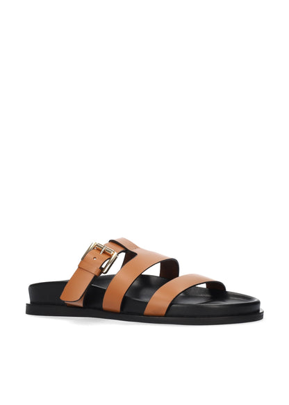 SLIPPER RIEM GESP CAMEL