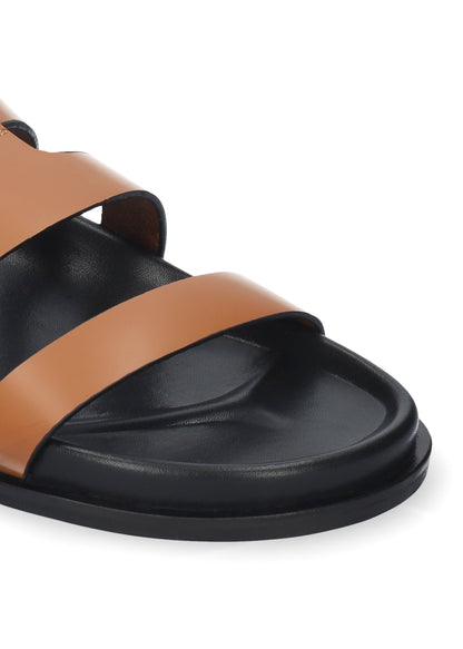 SLIPPER RIEM GESP CAMEL