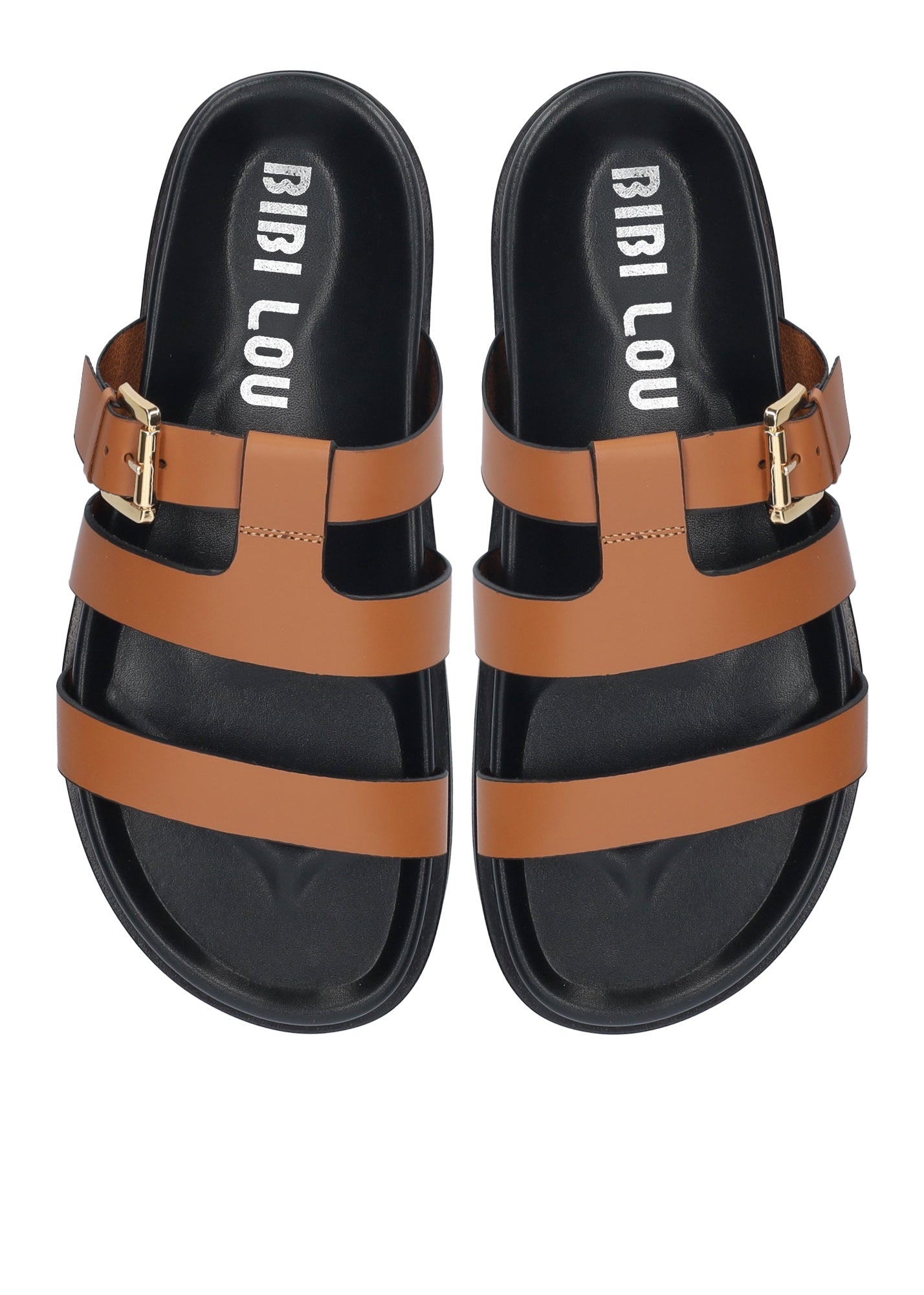 SLIPPER RIEM GESP CAMEL