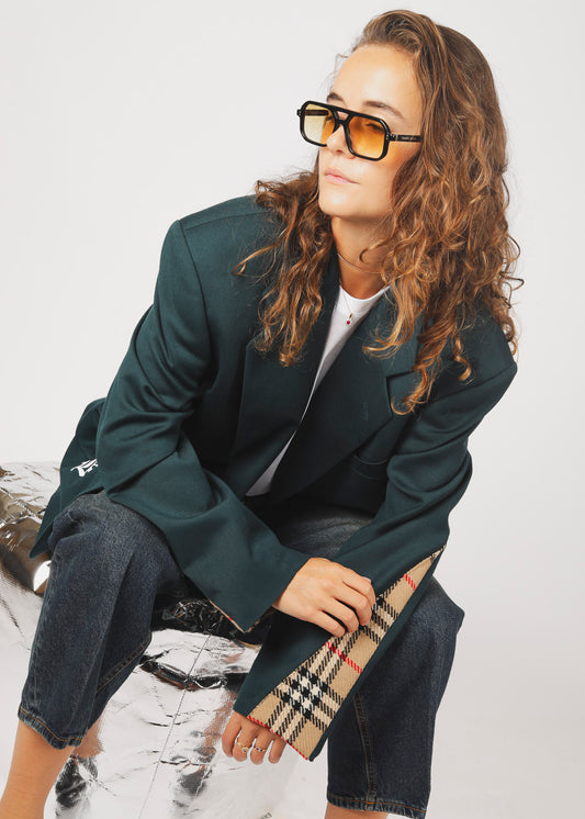 BLAZE AMSTERDAM - Vintage burberry blazer campaign shot.