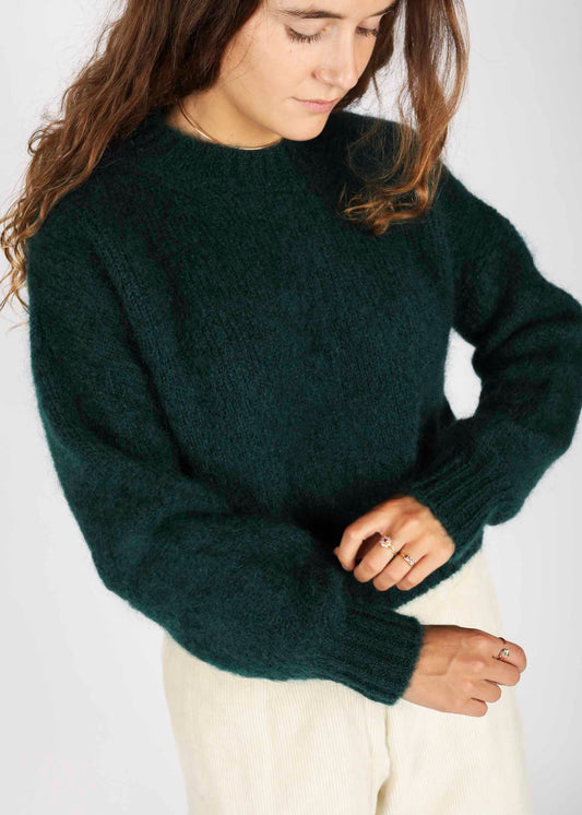 BY-BAR - SONNY PULLOVER DARK GREEN