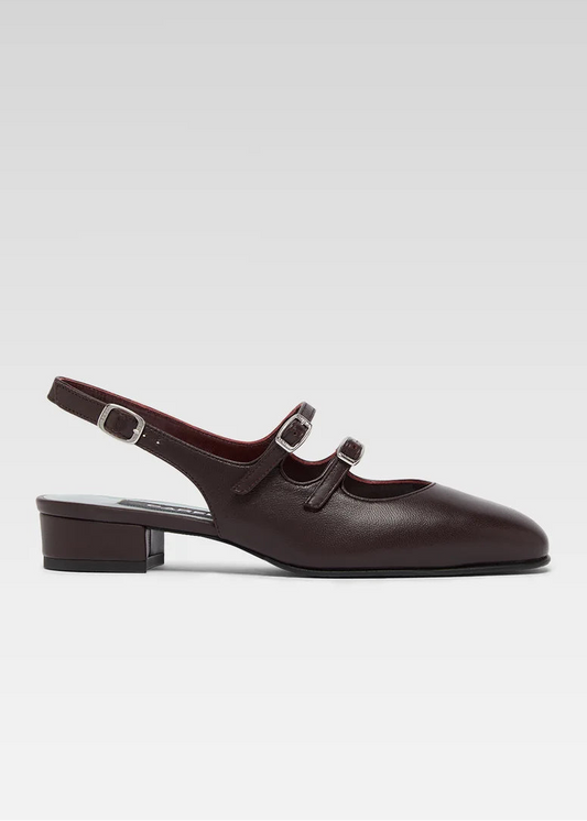 CAREL - PECHE 26 SLINGBACK BURGUNDY