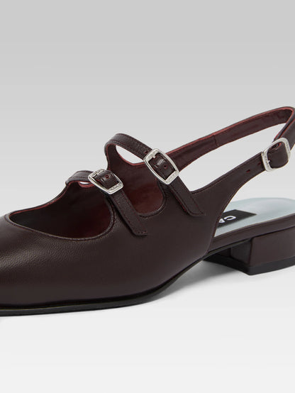 CAREL - PECHE 26 SLINGBACK BURGUNDY