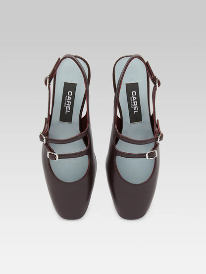 CAREL - PECHE 26 SLINGBACK BURGUNDY