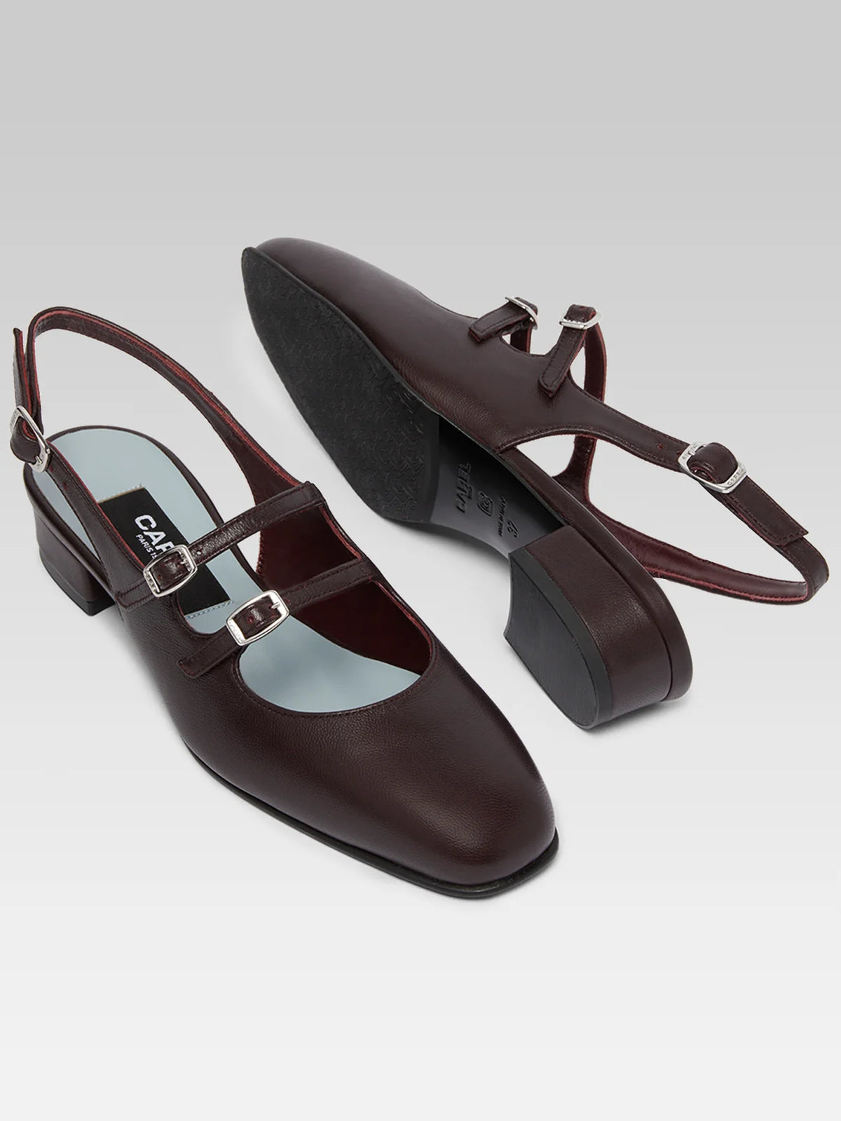 CAREL - PECHE 26 SLINGBACK BURGUNDY