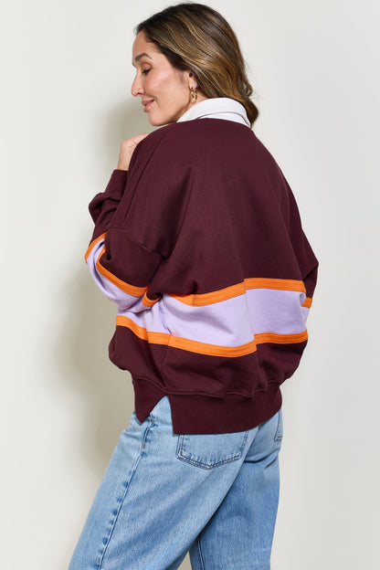 HUGO POLO BORD/LILA/ORANGE