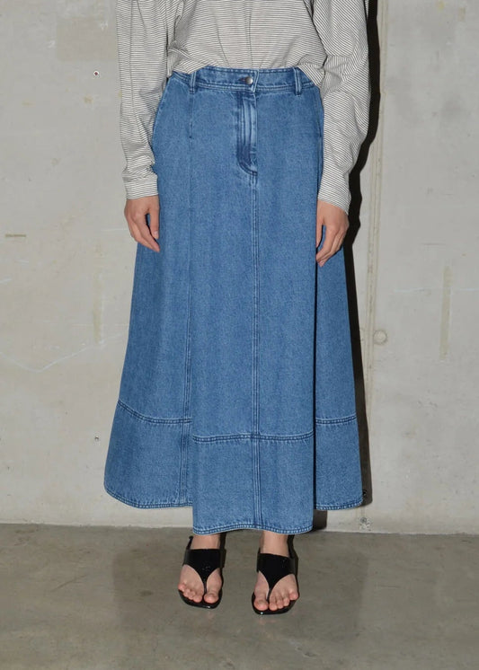 SHADOW SKIRT LONG DENIM