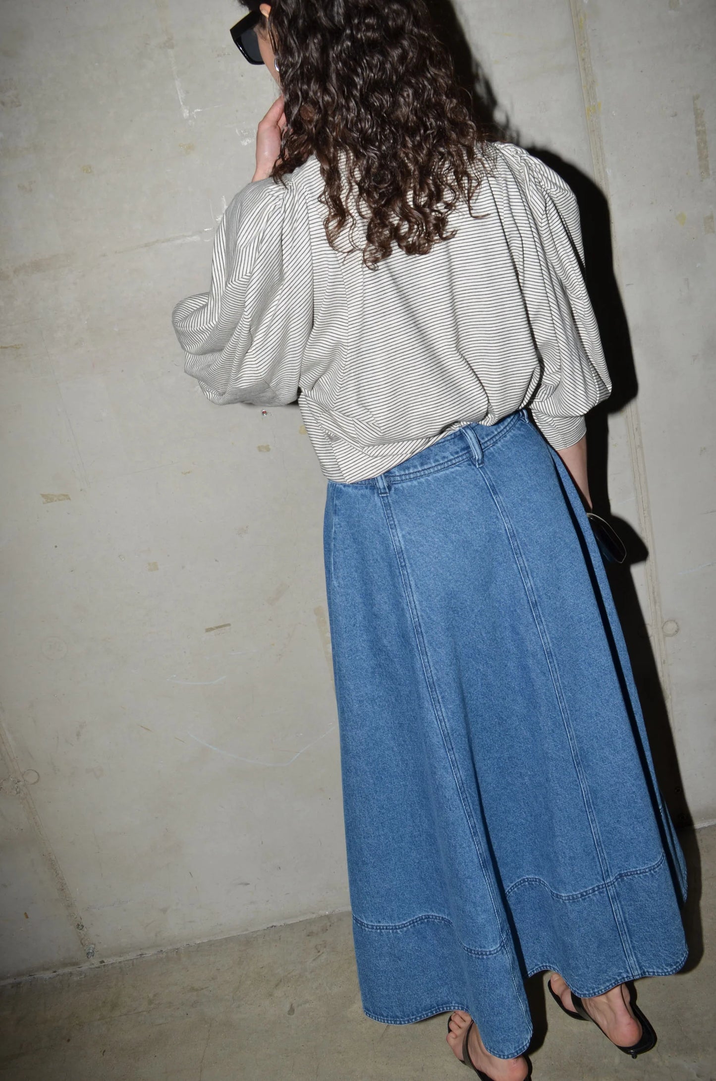 SHADOW SKIRT LONG DENIM