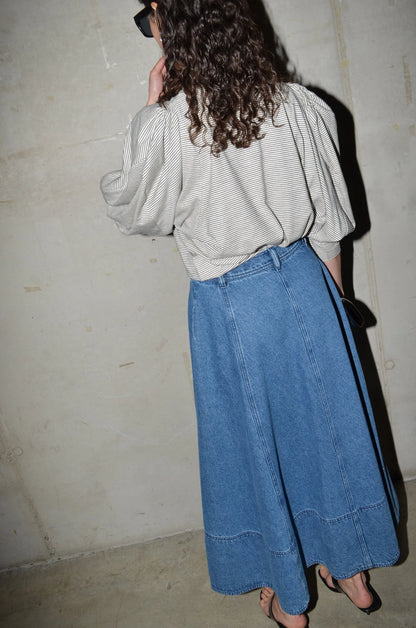 SHADOW SKIRT LONG DENIM