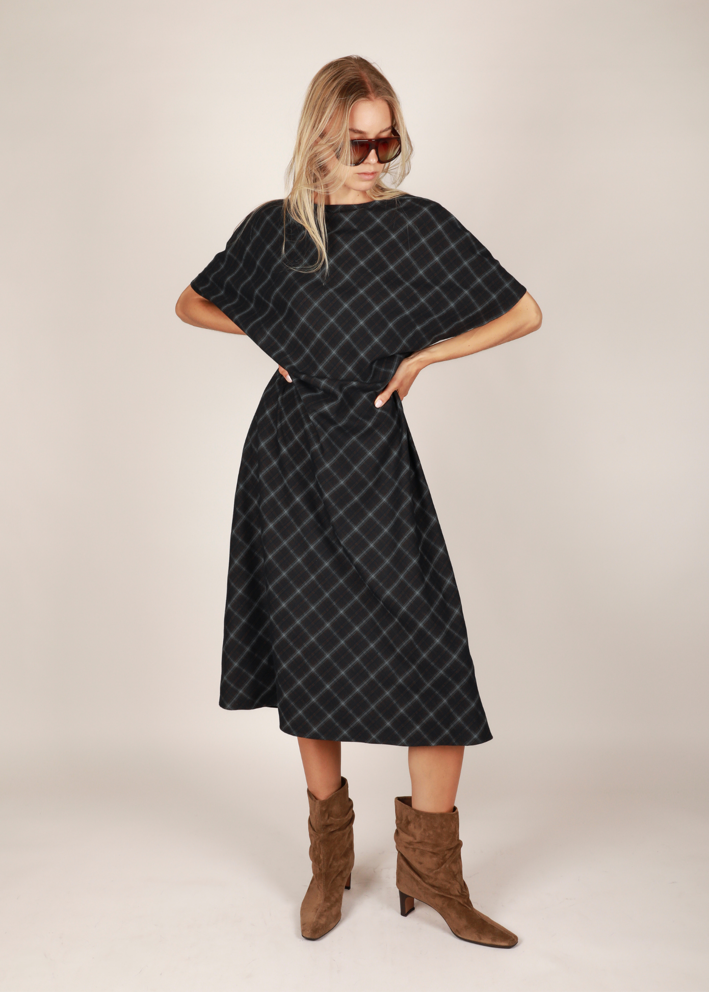 NOTED ANTWERP - CIM DRESS CHECKERED BLU/RED
