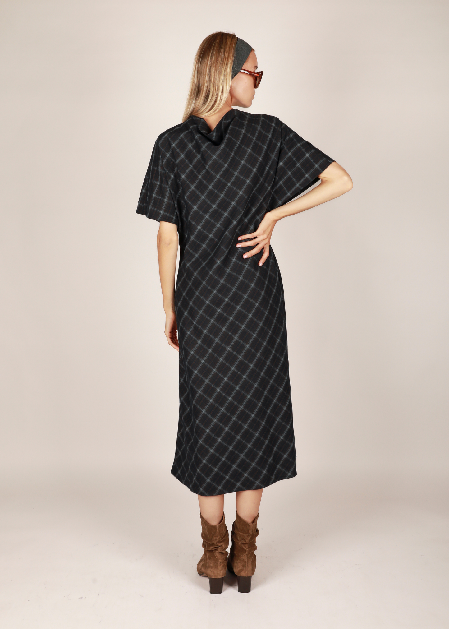 NOTED ANTWERP - CIM DRESS CHECKERED BLU/RED