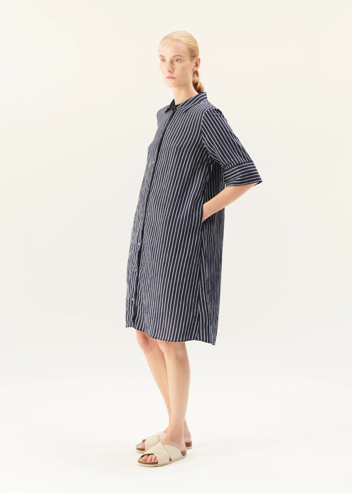 RUE DE TOKYO - Dale dress pinstripe side