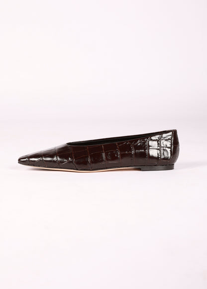 BILBAO BALLERINE CROCO BROWN