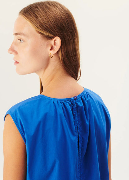 RUE DE TOKYO - Diane dress lapis blue detail
