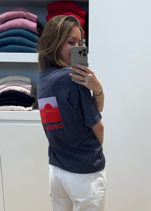 DOUBLE SUNSET - UNISEX TSHIRT PRINT ANTRACIET