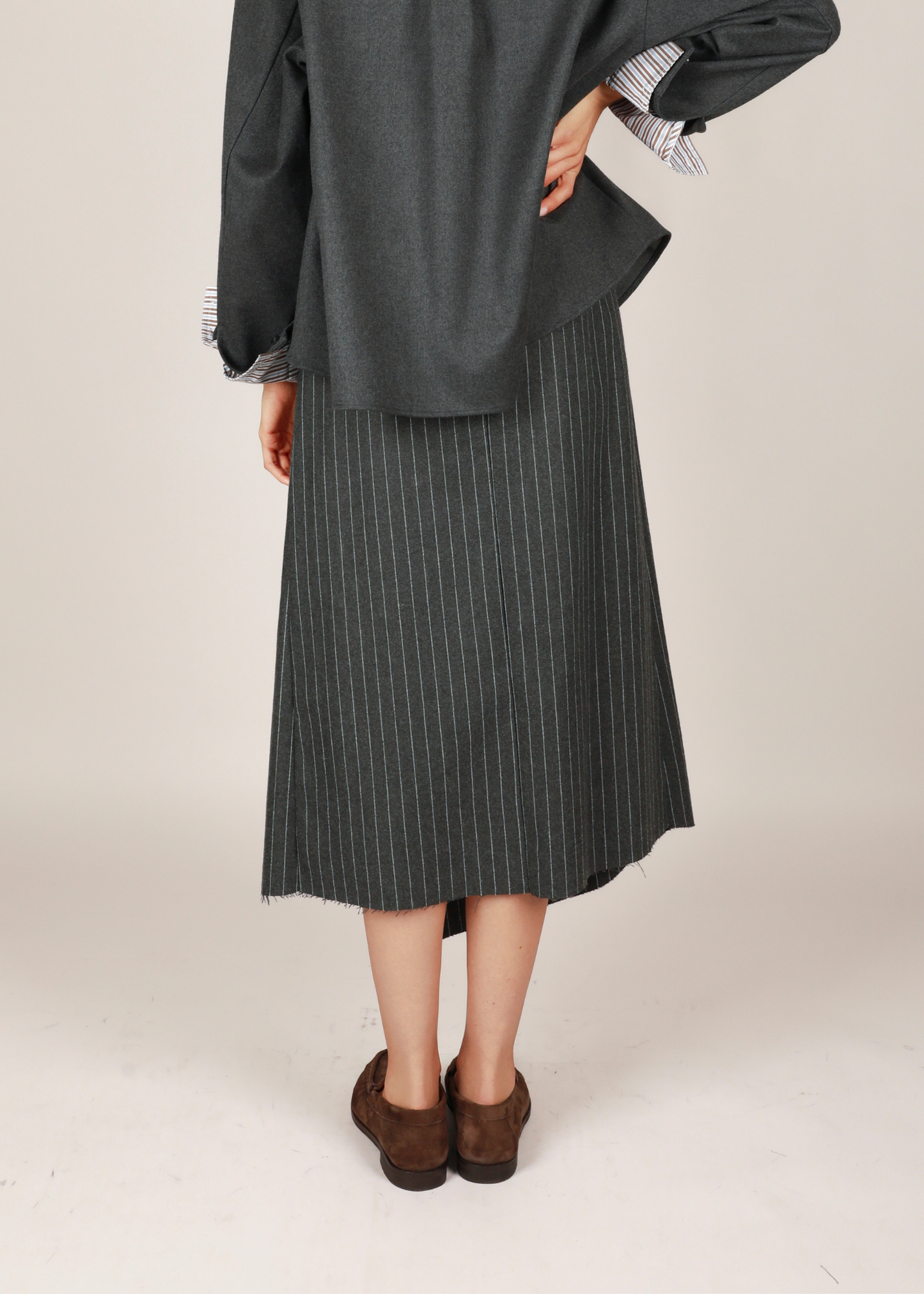 NOTED ANTWERP - DODO WRAP SKIRT GREY