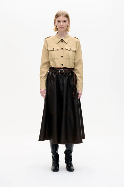 BAUM UND PFERDGARTEN-SAIMI SKIRT VOLANT BROWN