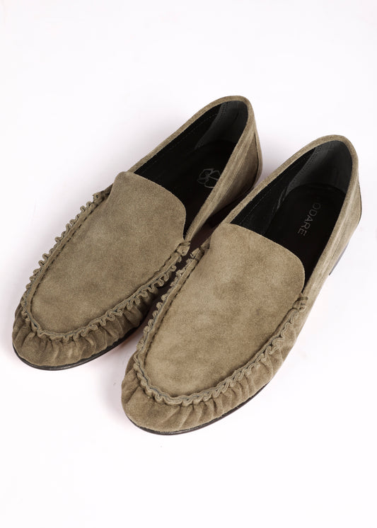 ELENA MOCCASIN DAIM KHAKI