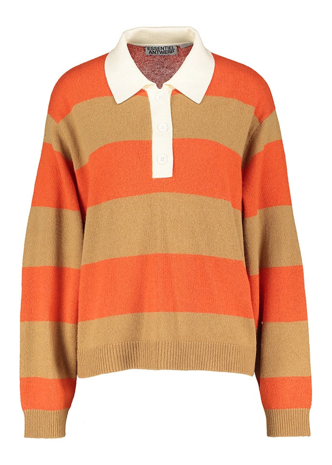JARN POLO STRIPED NECTARINE