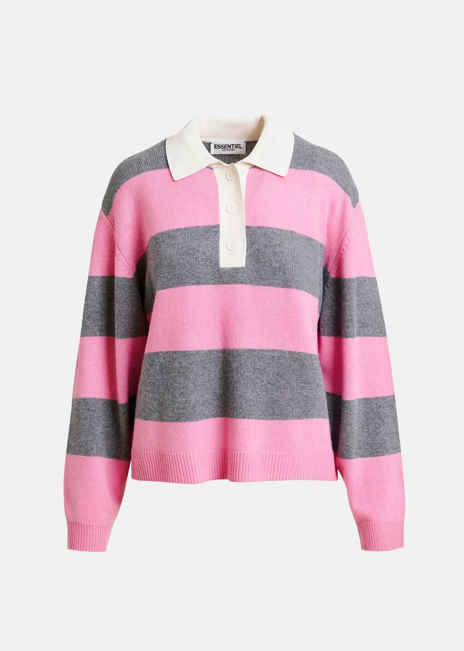 JARN POLO STRIPED PINK