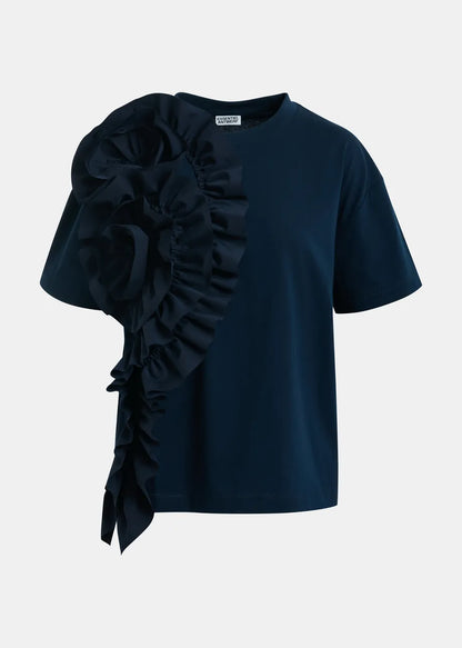 JIDOLE TSHIRT BLUE+RUFFLE