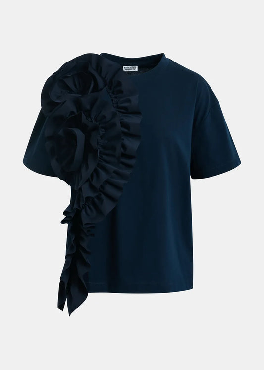 JIDOLE TSHIRT BLUE+RUFFLE