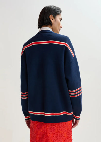 JIGAN CARDIGAN NAVY COMBO