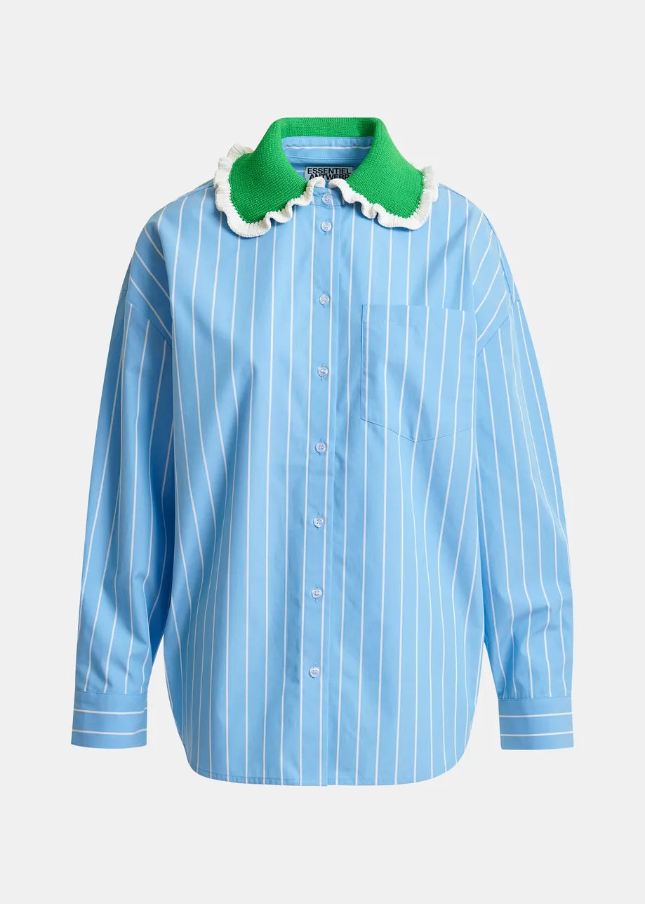 JOYFUL SHIRT CROCHET COMBO BLEU