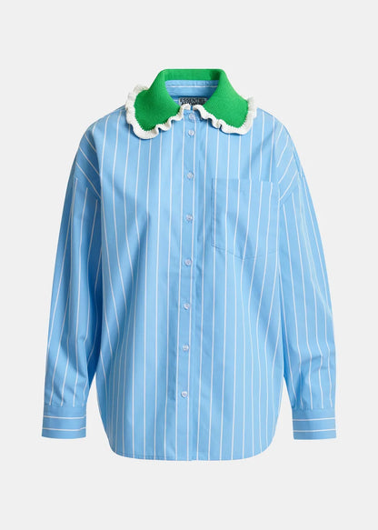 JOYFUL SHIRT CROCHET COMBO BLEU