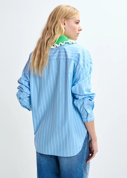 JOYFUL SHIRT CROCHET COMBO BLEU