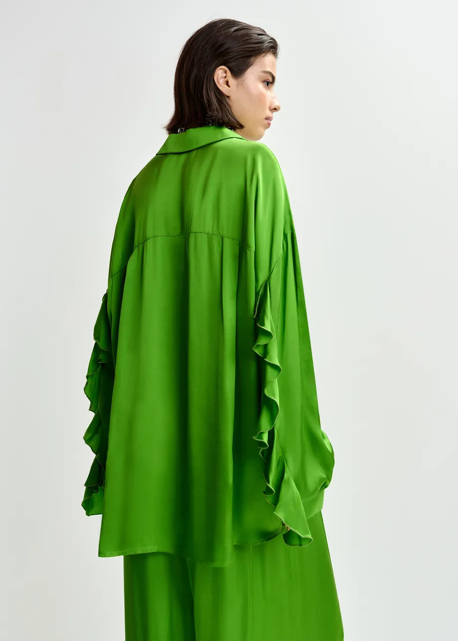 JUDITH OVERS. SHIRT GREEN