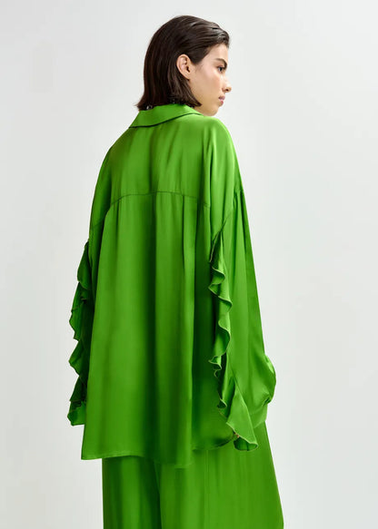 JUDITH OVERS. SHIRT GREEN
