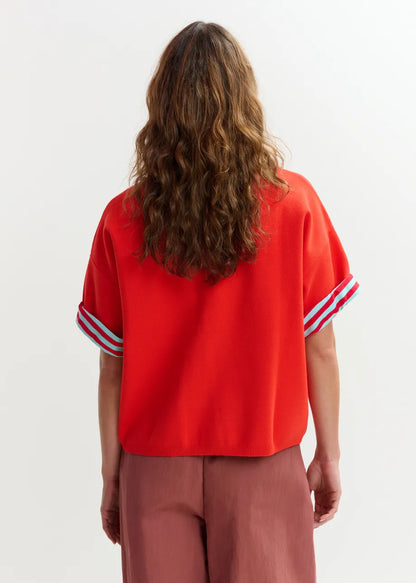 JUMBLE POLO WIT FRILL ORANGE