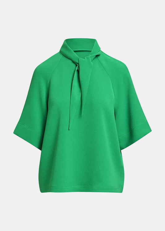 ESSENTIEL - KASSIE SHIRT NECK TIE GREEN