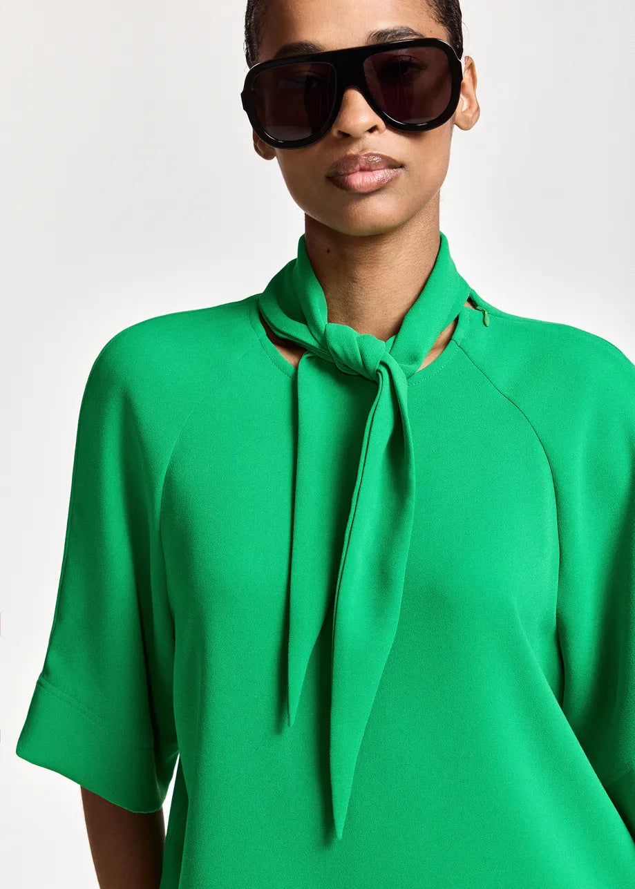 ESSENTIEL - KASSIE SHIRT NECK TIE GREEN