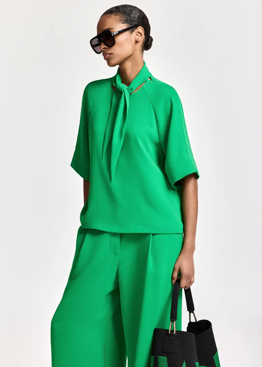 ESSENTIEL - KASSIE SHIRT NECK TIE GREEN